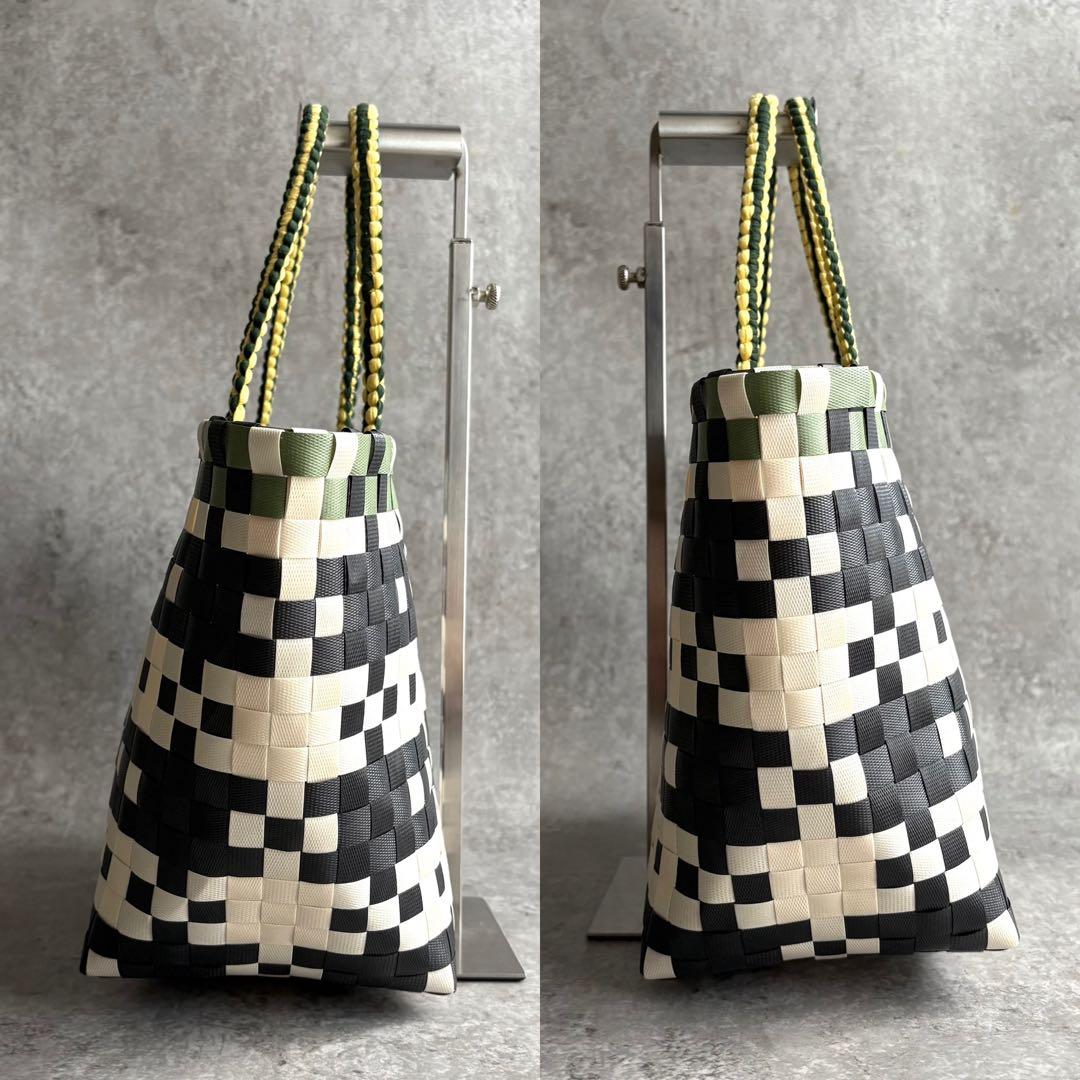 【リンリン様】MARNI ジャージー ハンドル バスケット かごバッグ トート