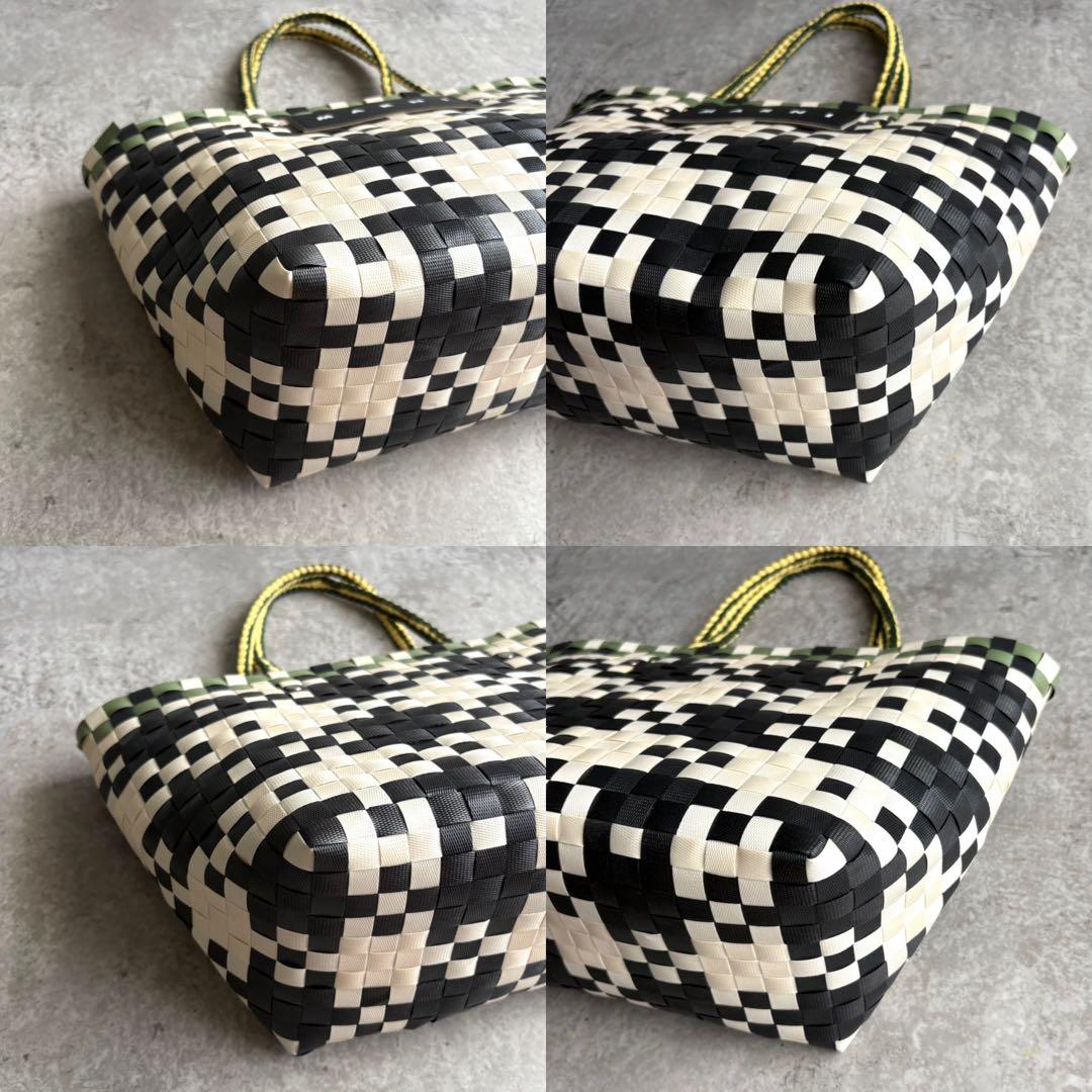 【リンリン様】MARNI ジャージー ハンドル バスケット かごバッグ トート