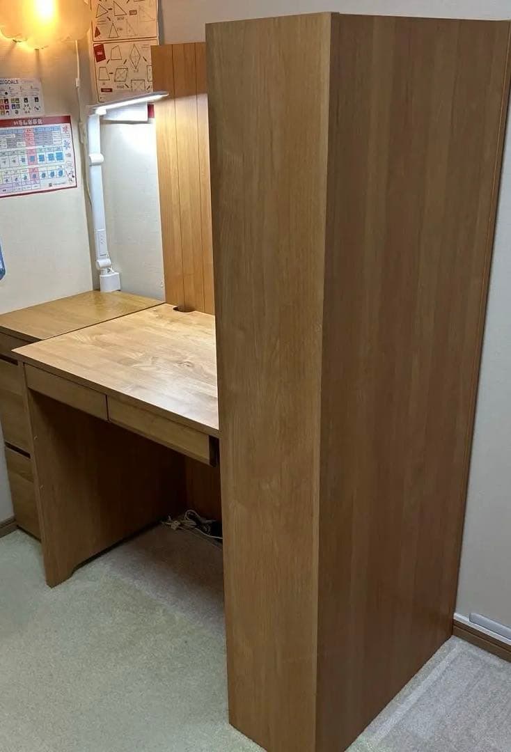 cheese！【国産家具】堀田木工所・半個室デスク本棚セット