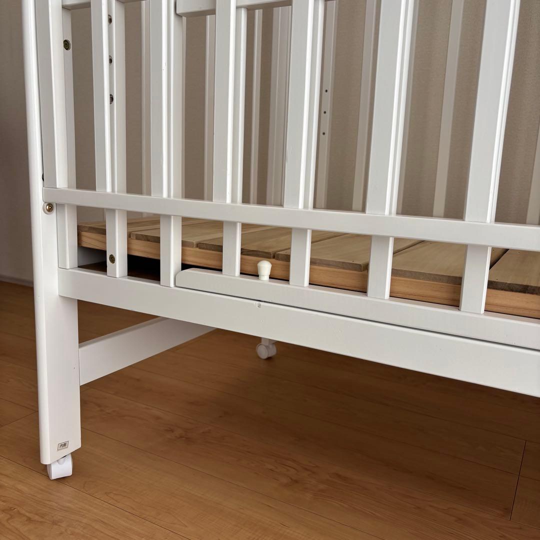 KATOJI レギュラー　ベビーベッド　ハイタイプ　ホワイト