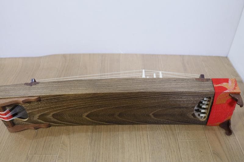 綺麗◆文化琴　短琴　13弦　和楽器　十三弦　◆全長60㎝◆誰でも弾ける!