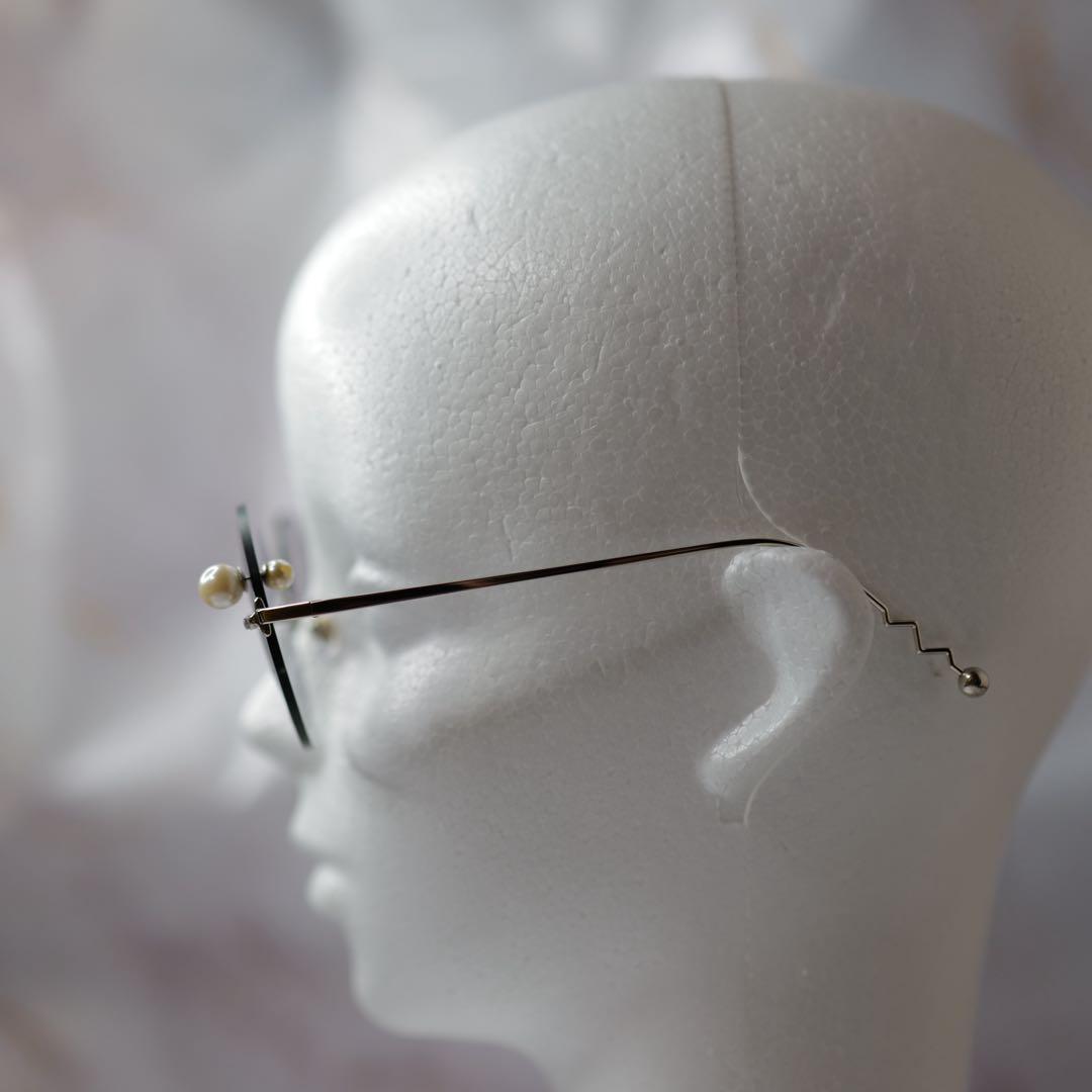 megane and me パール ピアス ラウンド サングラス ケース付き