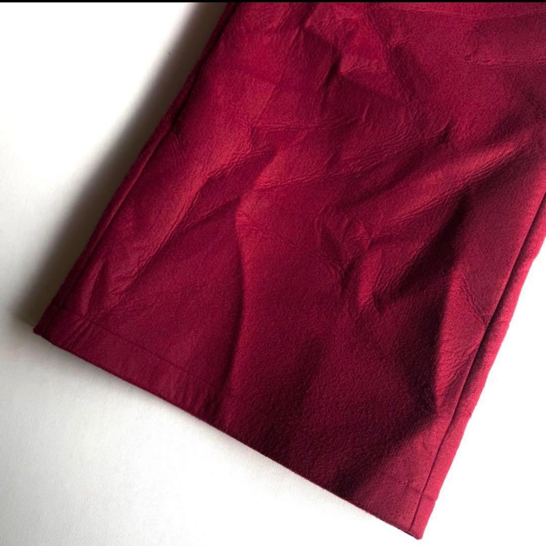 21aw コムデギャルソン コムコム フェルト ワイドパンツ レッド S