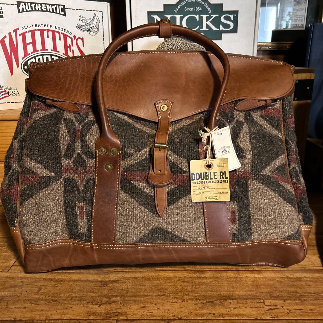 RRLハンドウーブン ボストン バッグ 未使用品 ネイティブ ラルフローレン