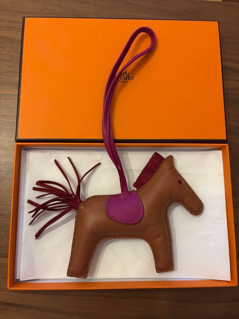 未使用品 HERMES ロデオ MM ゴールド×ローズパープル