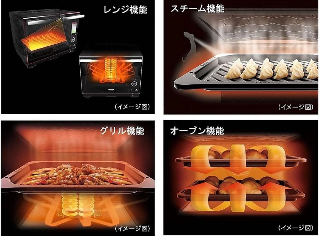 【大特価】パナソニック　ビストロスチームオーブンレンジ　NE-BS1400-RK