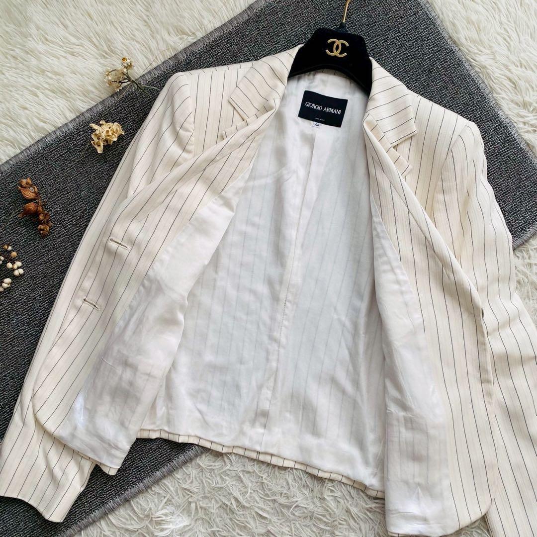 ジョルジオアルマーニ●極美品●最上級ライン イタリア製シルクジャケット 2XL