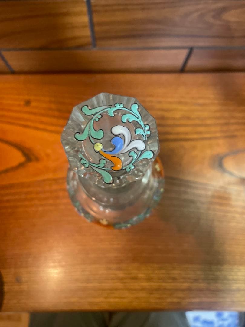 雨宮喜能登　窯彩硝子　デカンタ　クリスタルガラス