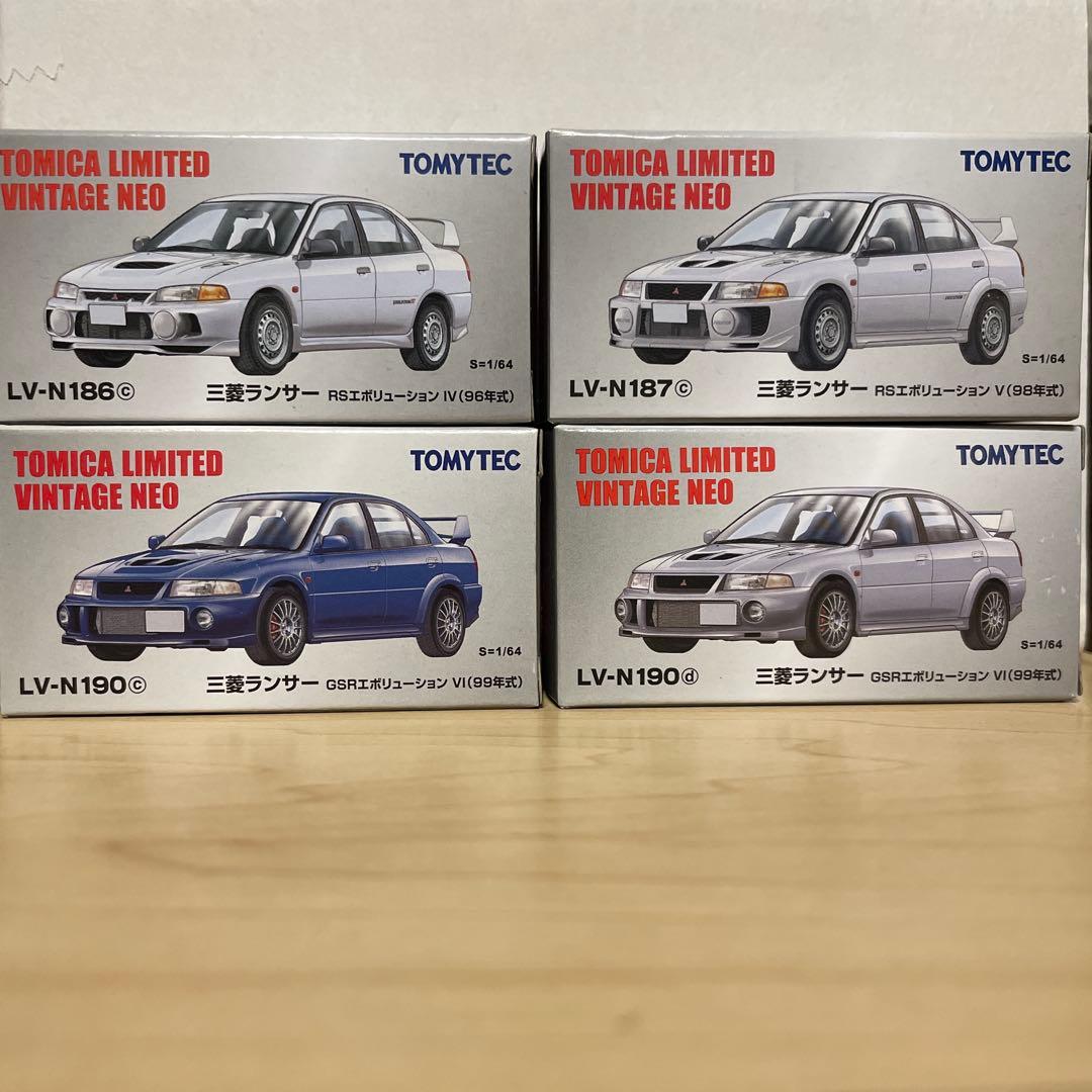 未使用 トミカリミテッドヴィンテージネオ 三菱ランサーエボリューション4台セット