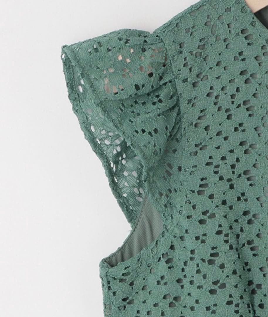 お値下げ　総レースドレスL