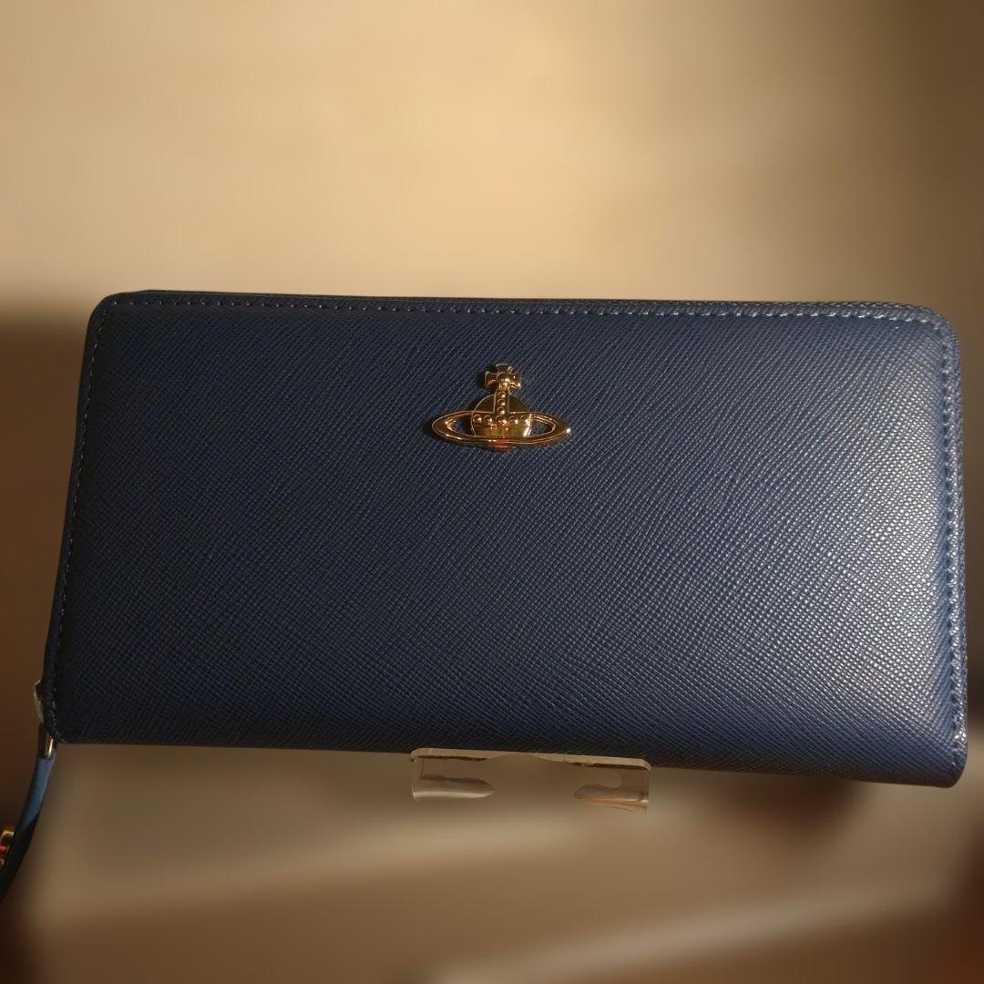[新品、未使用]Vivienne Westwood☆ラウンドジップ長財布BLUE