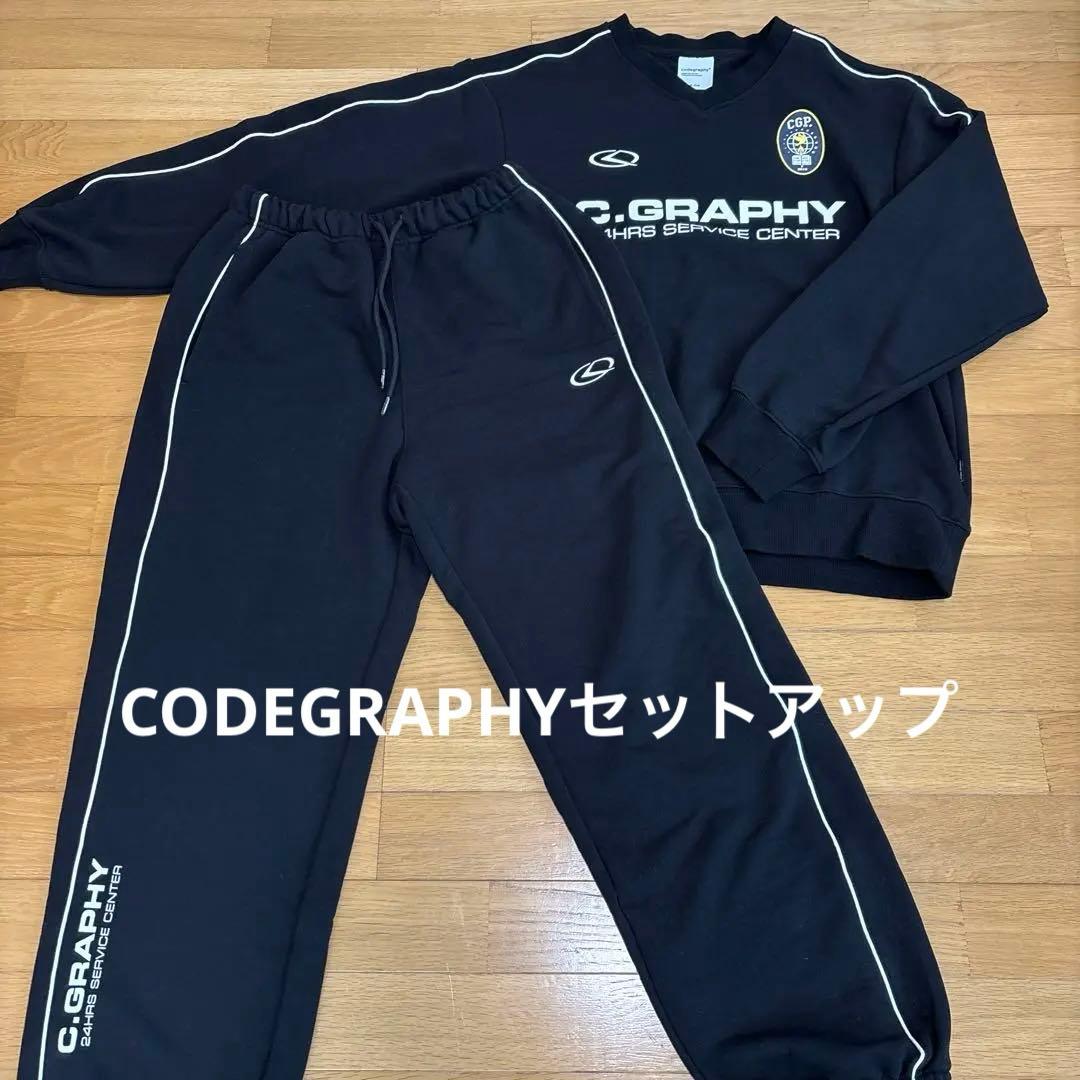 codegraphy メンズ　スウェットセットアップ