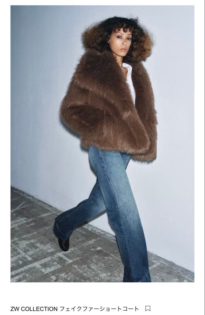 新品未使用　ファー　フェイクファー　ジャケット　コート　ZARA ザラ