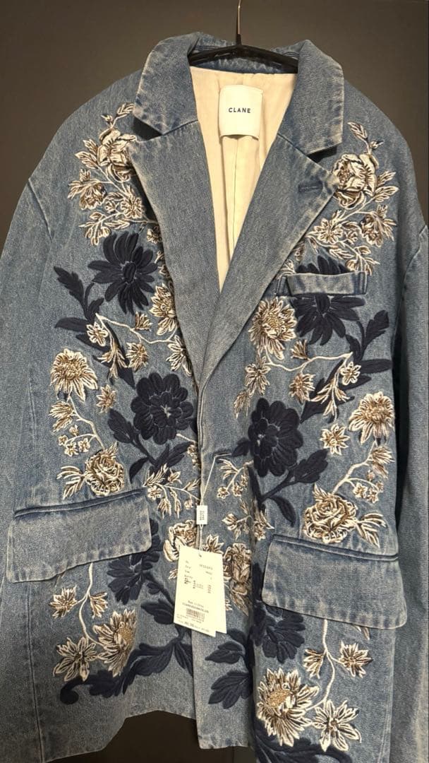 ジャケット・アウター CLANE FLOWER EMBROIDERY TAILORED JACKET