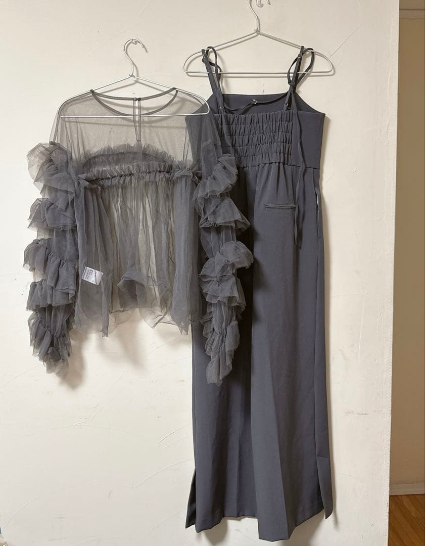 all in one × decorative tulle tops