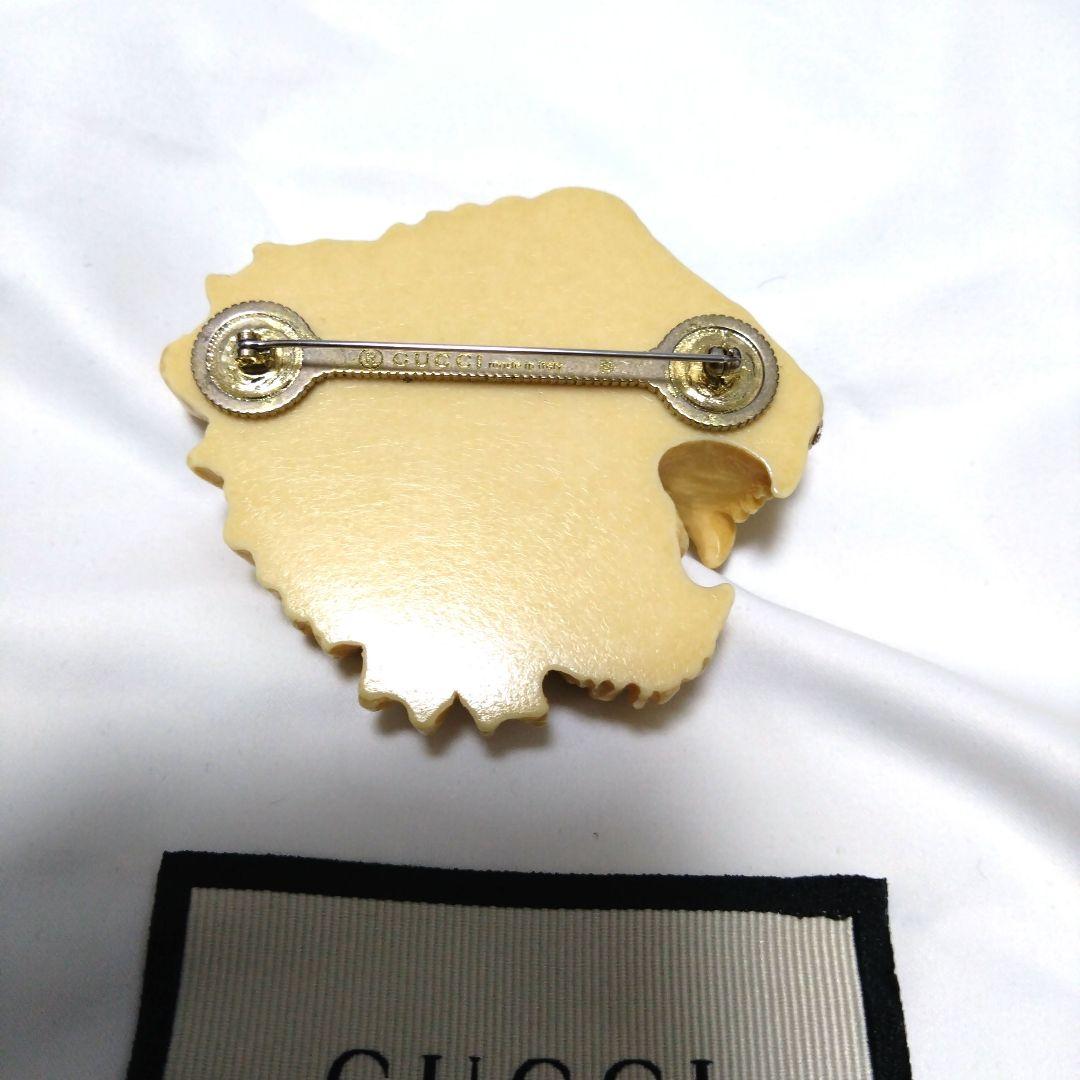 超希少　GUCCI　タイガー　ブローチ　イエロー