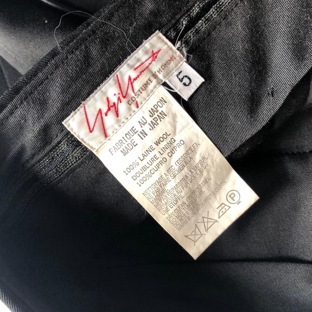 ヨウジヤマモト コスチュームドオム ウールギャバジン セットアップ ブラック