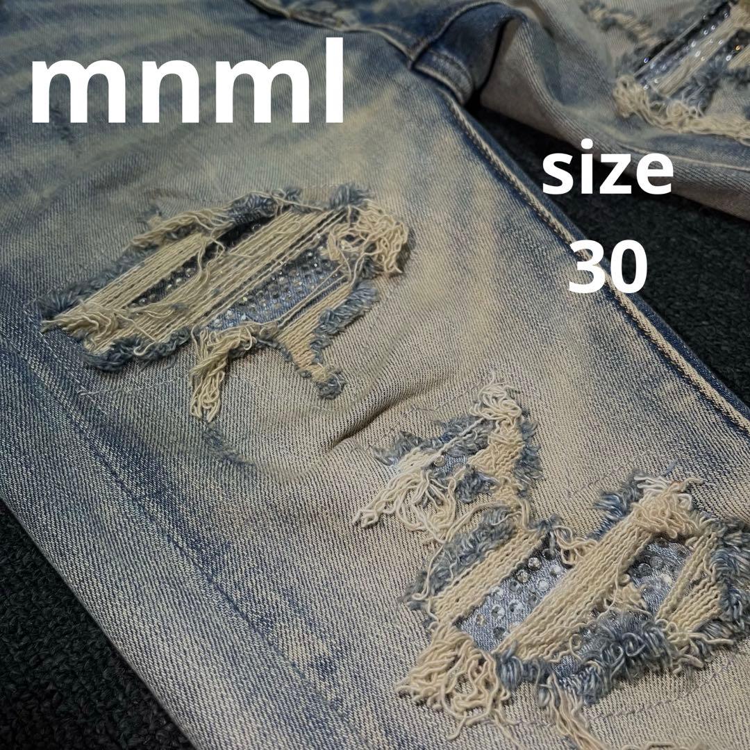 mnml　ミニマル　デニム　ダメージ加工　x201