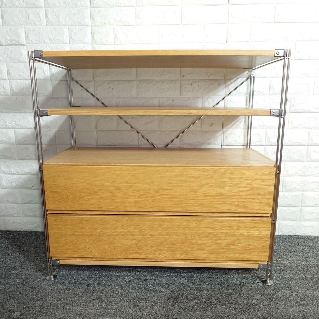 無印良品 ステンレスユニットシェルフ 収納棚 家具 インテリア D017