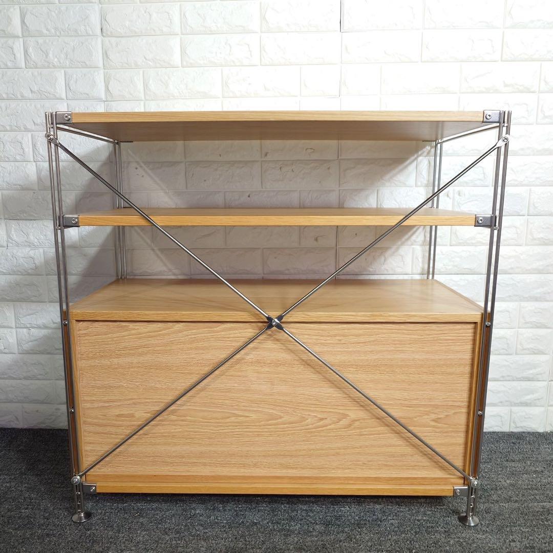 無印良品 ステンレスユニットシェルフ 収納棚 家具 インテリア D017