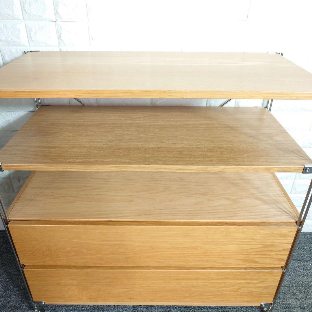 無印良品 ステンレスユニットシェルフ 収納棚 家具 インテリア D017