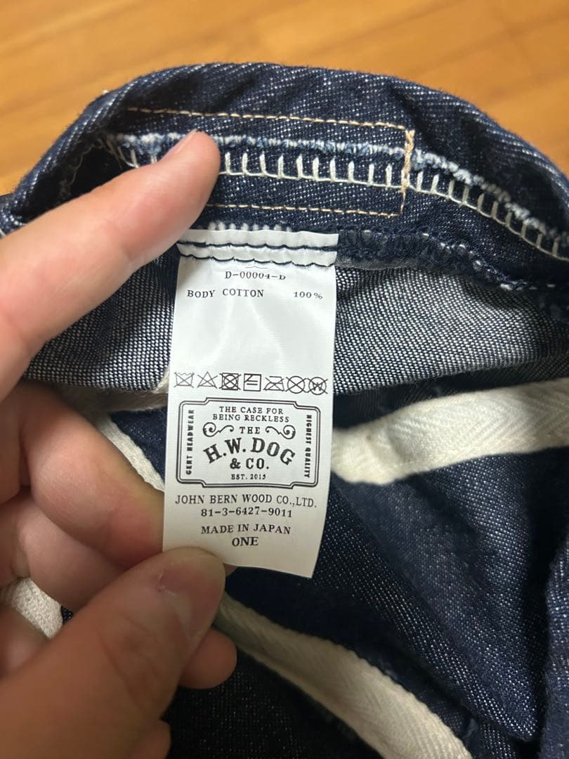 H.W.DOG CO. デニムキャップ ONE SIZE