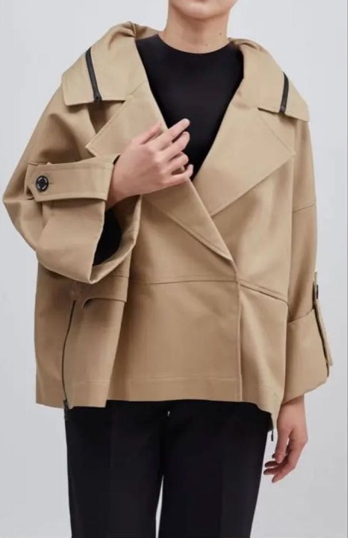 FORFORMO ベージュ ダブルブレスト モッズコート