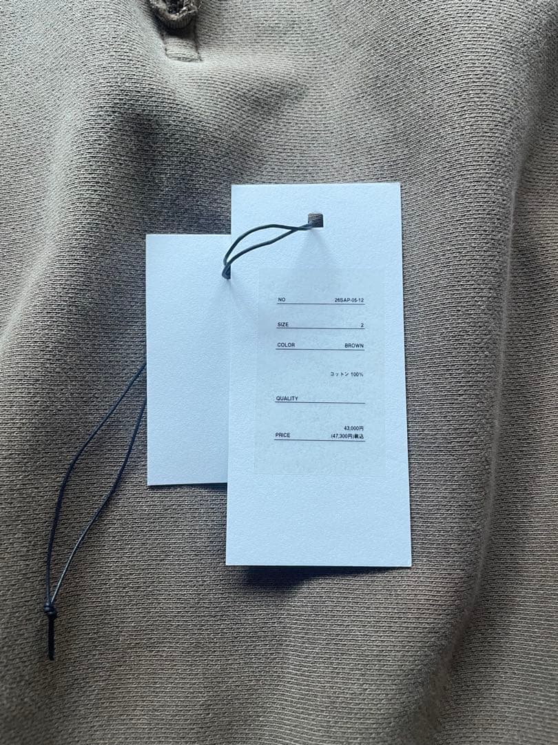 26SS A.PRESSE アプレッセ ハーフジップスウェット