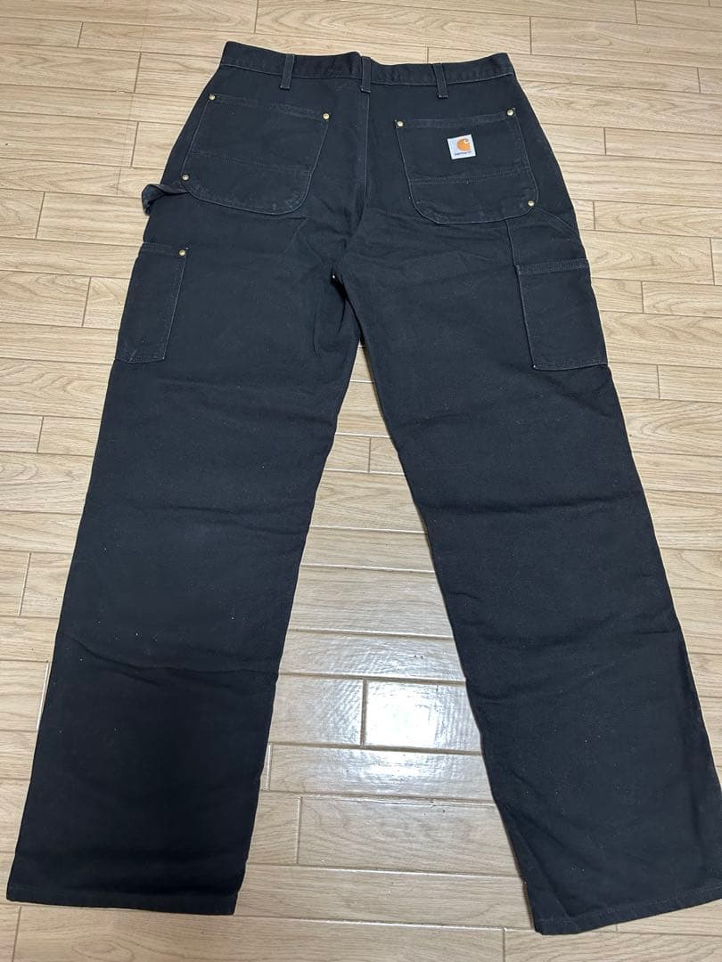Carhartt B01 ダブルニーパンツ 黒 34×32 USA製