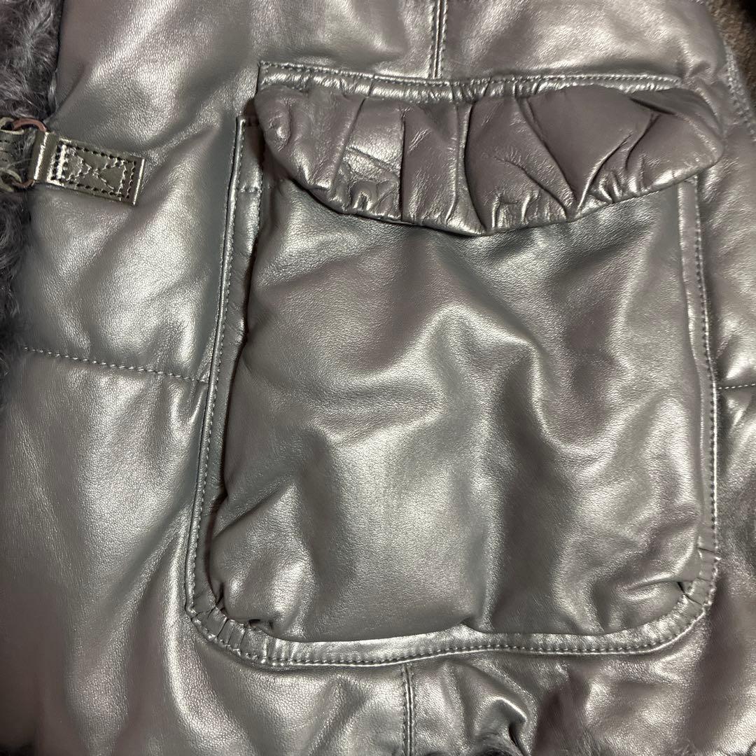 BURBERRY BLUE LABELバーバリーブルーレーベル　ラムレザーコート