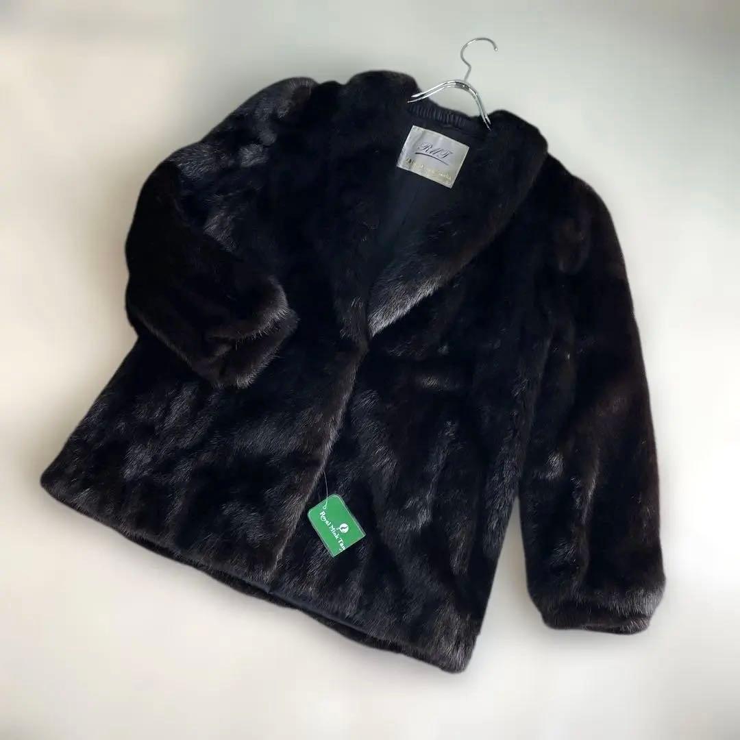ダークミンク　ショートコート　サイズ１１　毛皮　ロイヤルミンクタナカ