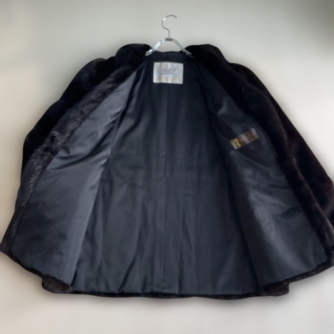 ダークミンク　ショートコート　サイズ１１　毛皮　ロイヤルミンクタナカ