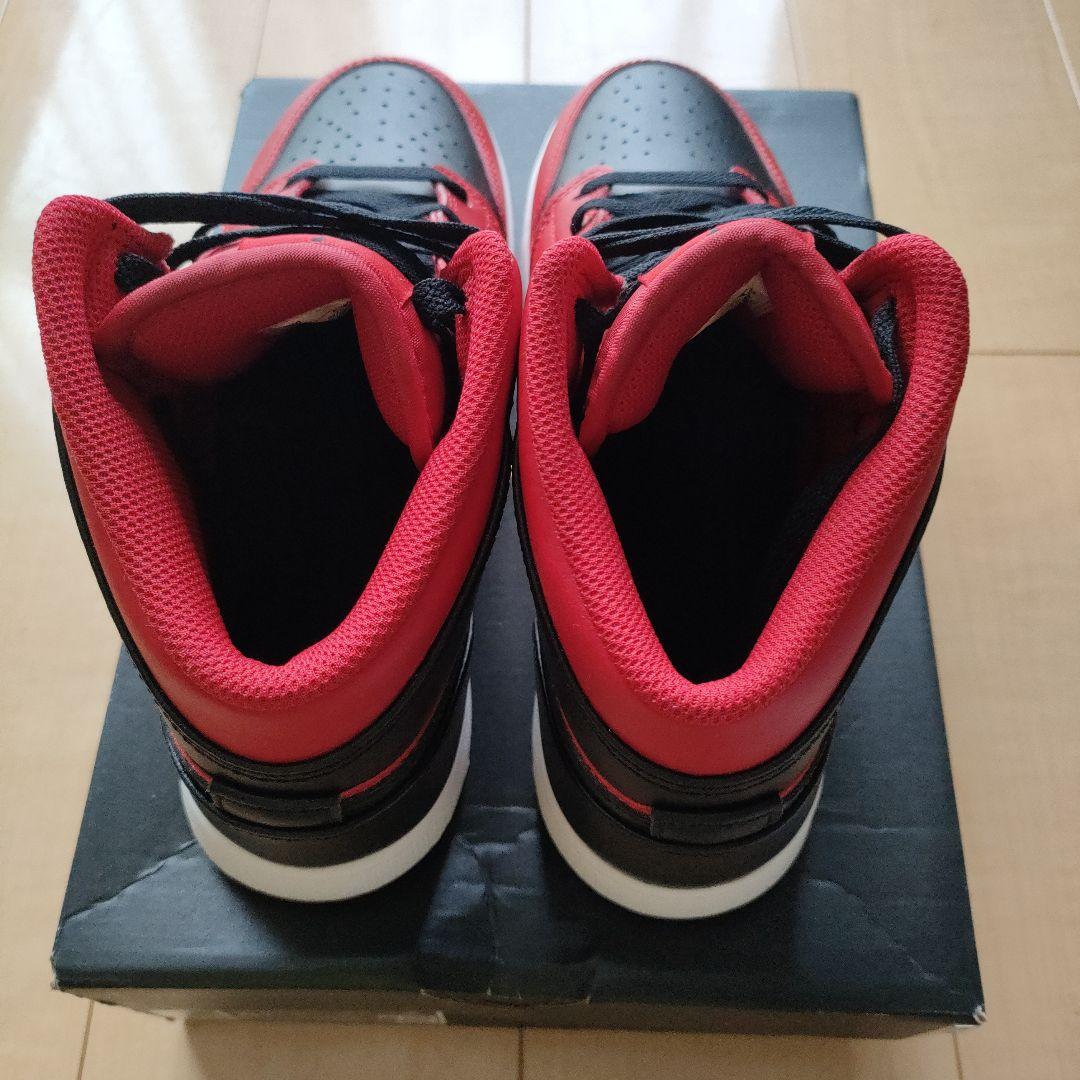Nike Air Jordan 1 Mid レッド/ブラック　24.5cm