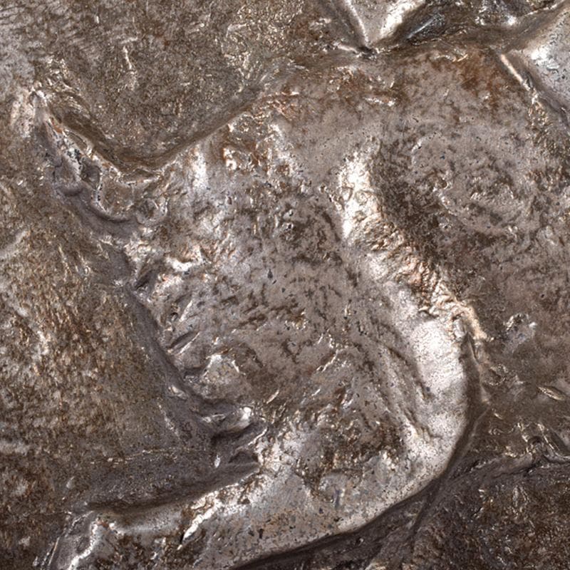 彫刻家　佐藤忠良作　銅板レリーフ　「翔」　額装　M　R8589