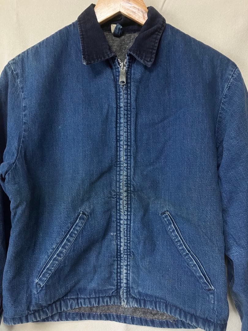 60〜70s ストアブランド デニムジャケット ブランケット付き ヴィンテージ