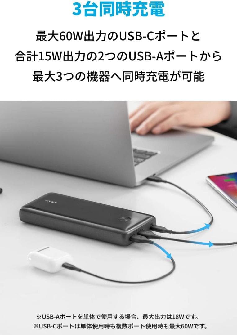 Anker PowerCore III Elite 25600　急速充電器セット
