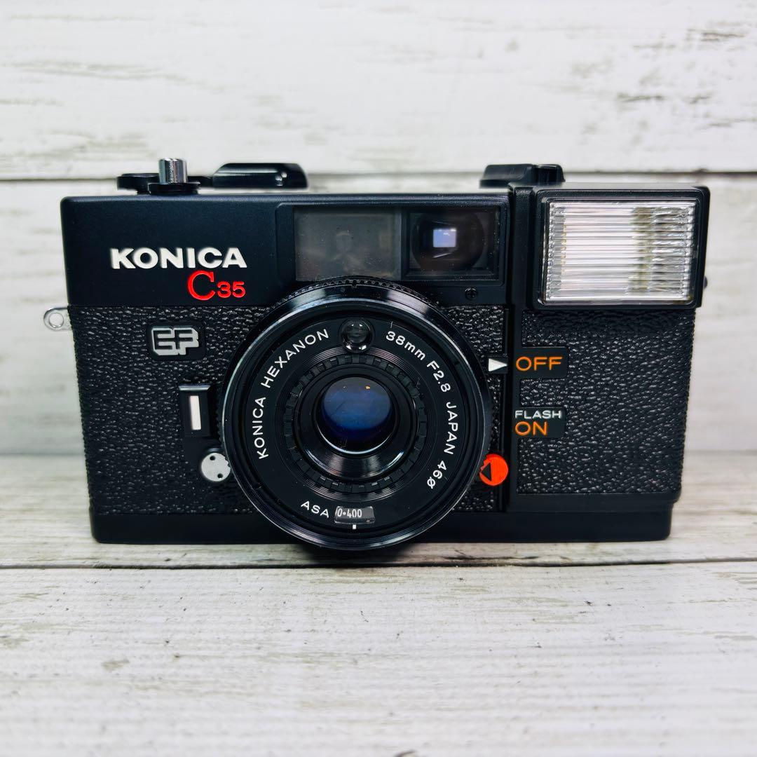 【動作良好】KONICA フィルムカメラ C35 EF