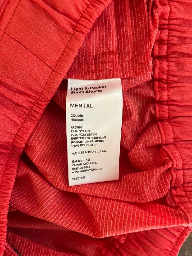 【即購入可】山と道 SS25 Light 5Pocket Shorts XL