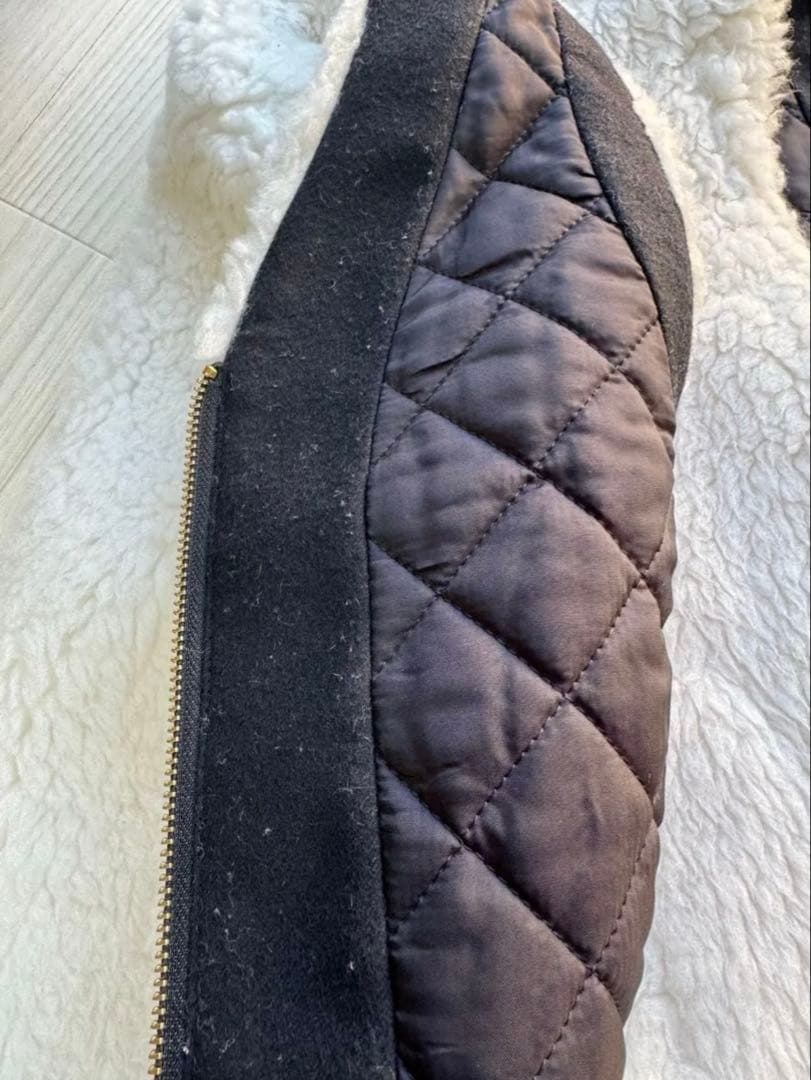 THE RERACS ザ・リラクス ボアライナー ベストウール　ファー　白