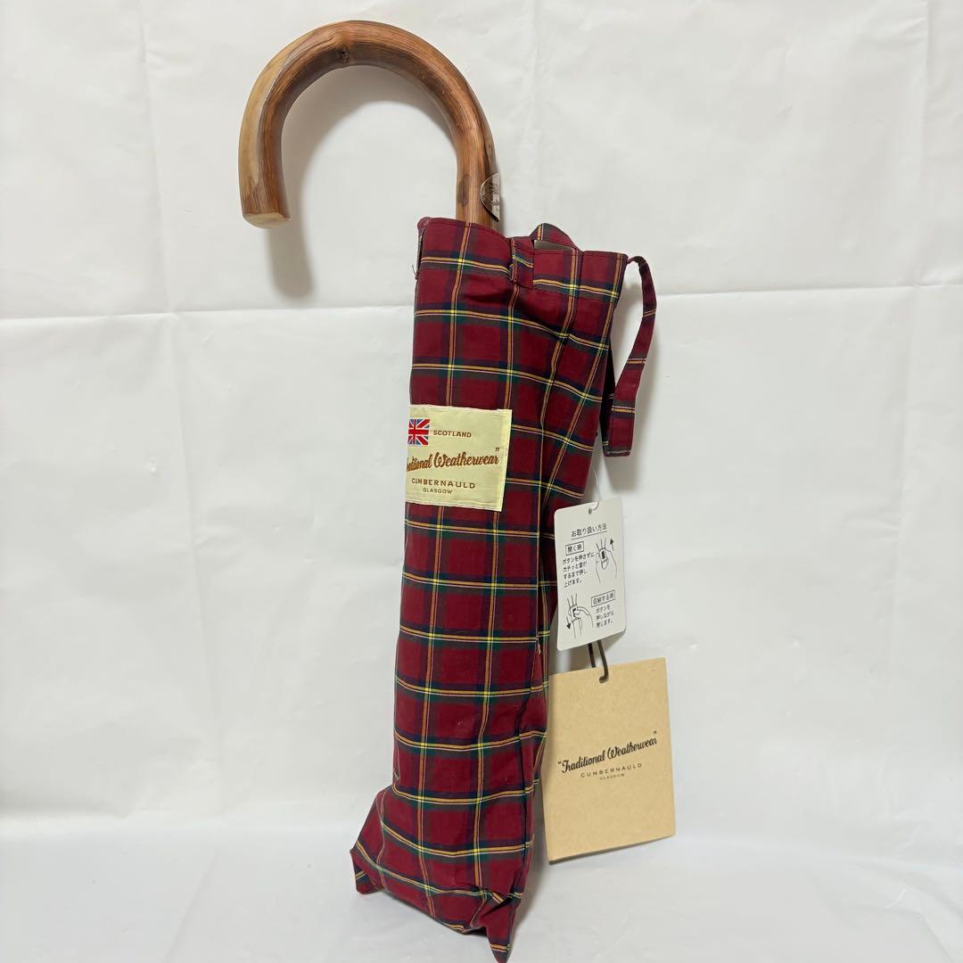 美品　トラディショナルウェザーウェア　晴雨兼用折りたたみ傘　チェック柄