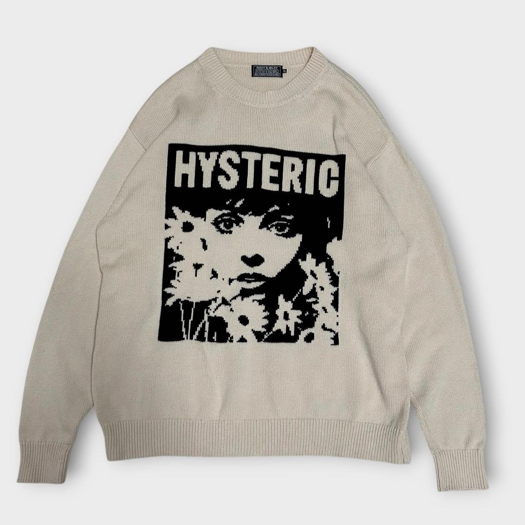 《コムドットやまと着用》ヒステリックグラマー　フラワー ガール ロゴ セーター