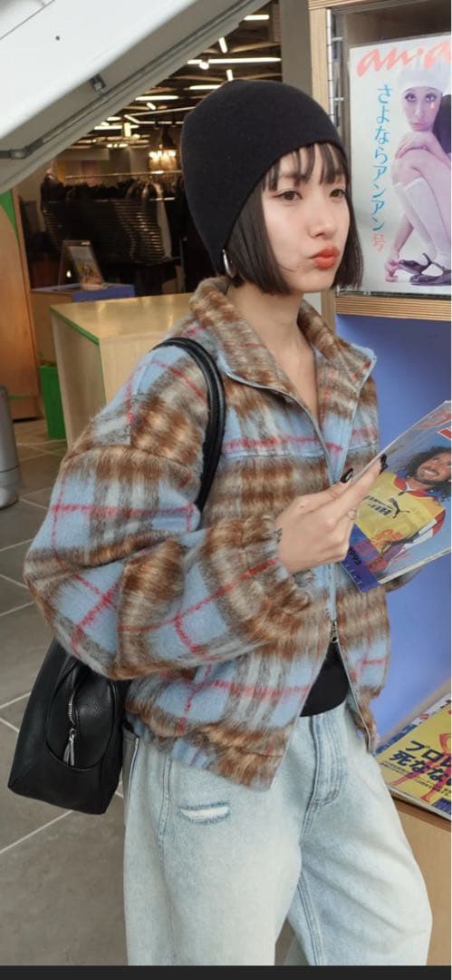 teen boopシャギーブルゾン