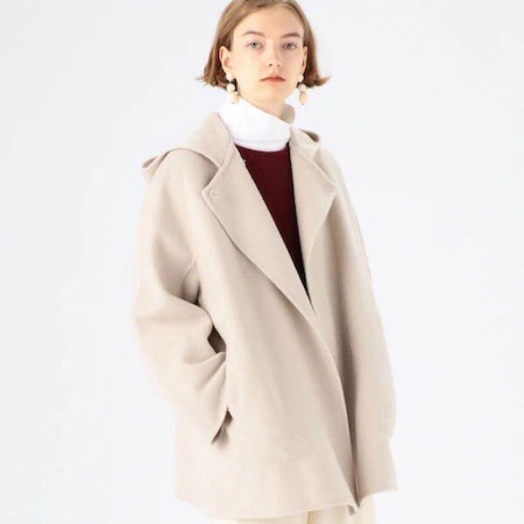 TOMORROWLAND BALLSEY ウールフード付きショートコート