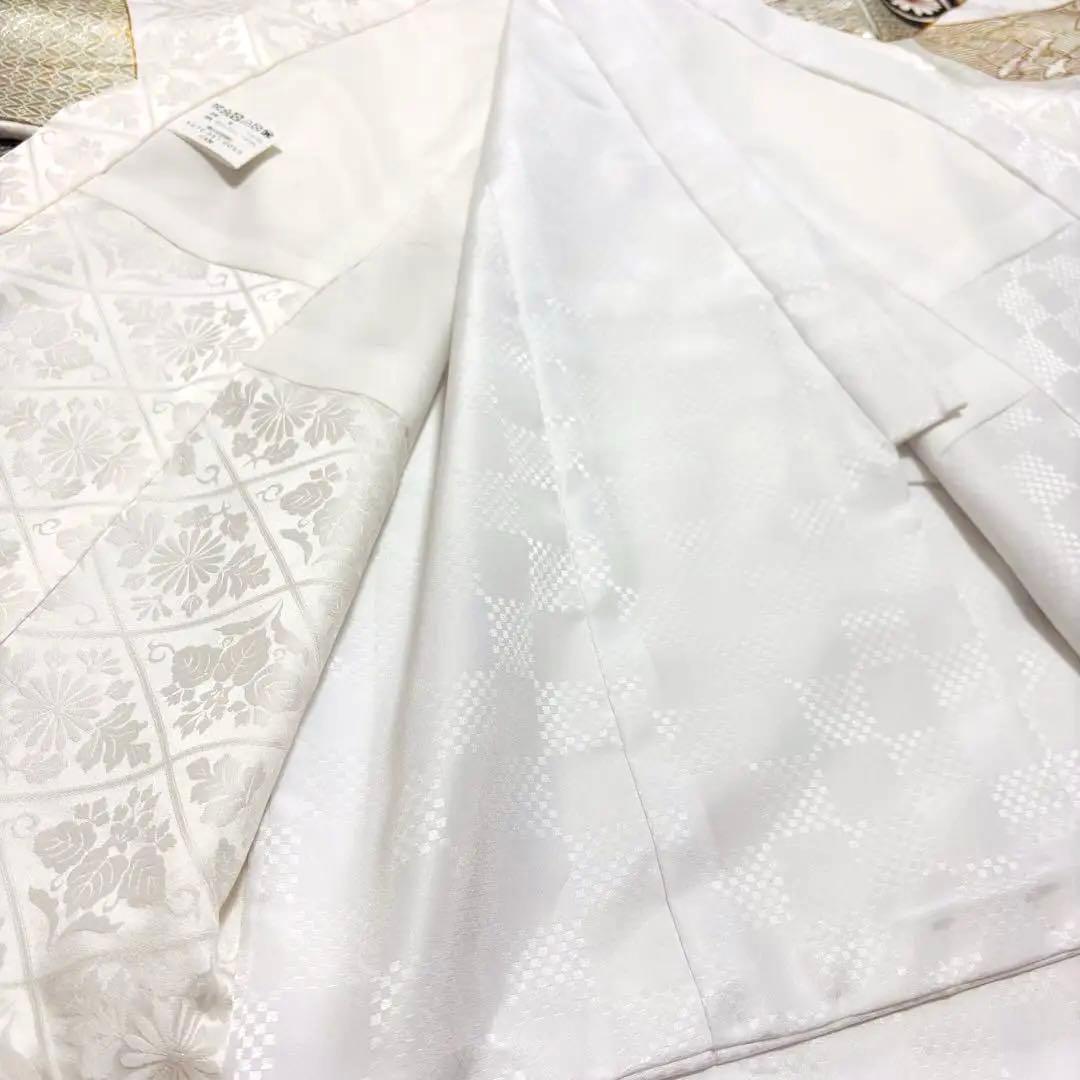 新作❗️【新品/日本製】白 手箔染め お宮参り産着 男の子 熨斗柄