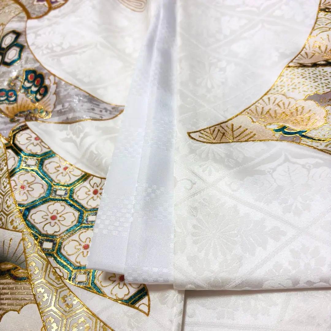 新作❗️【新品/日本製】白 手箔染め お宮参り産着 男の子 熨斗柄