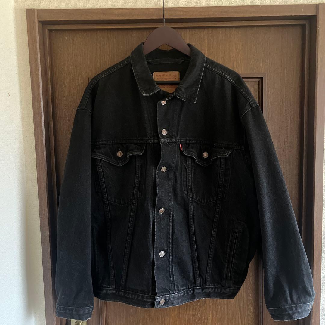 90s リーバイス　ブラックデニムジャケット　後染め　75525