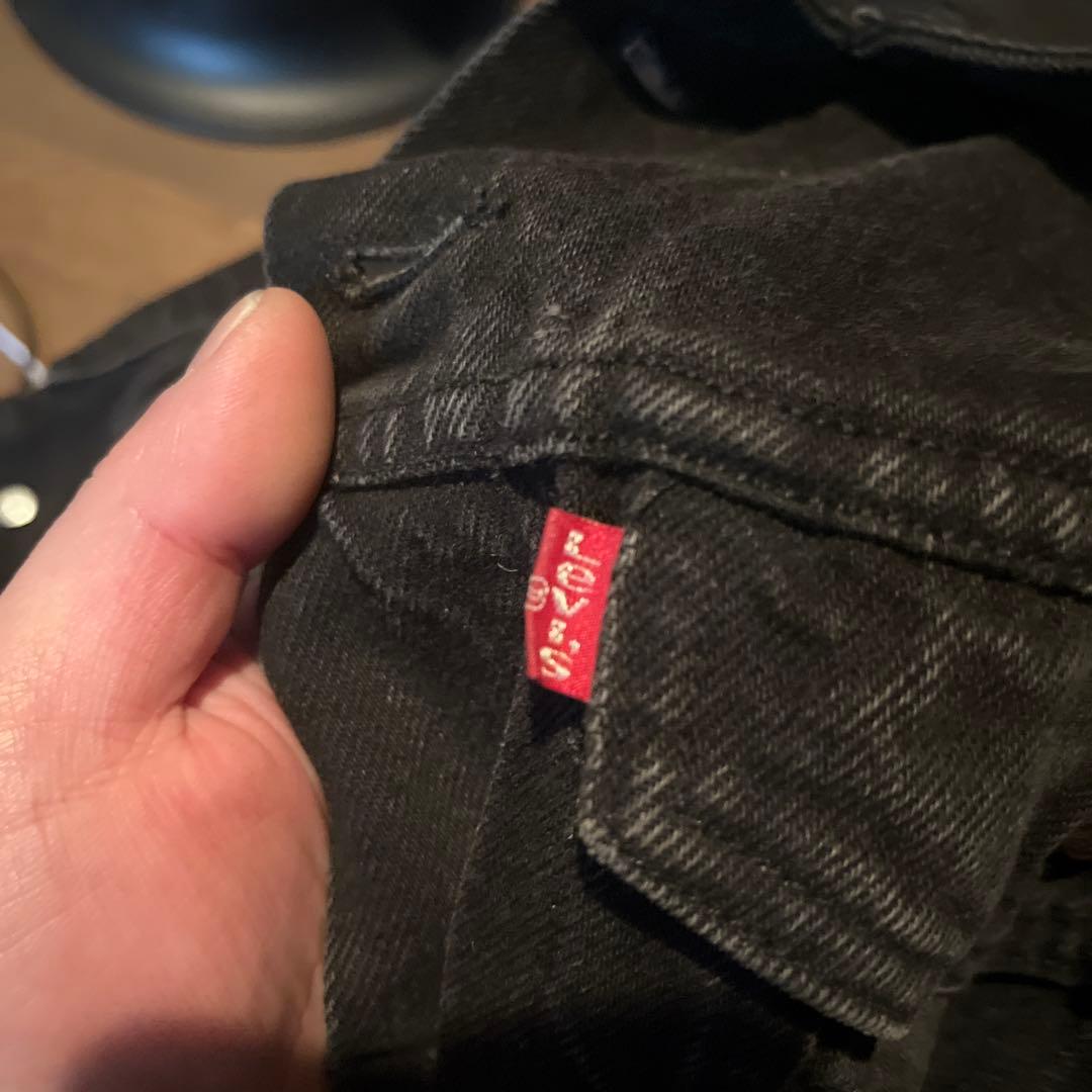 90s リーバイス　ブラックデニムジャケット　後染め　75525