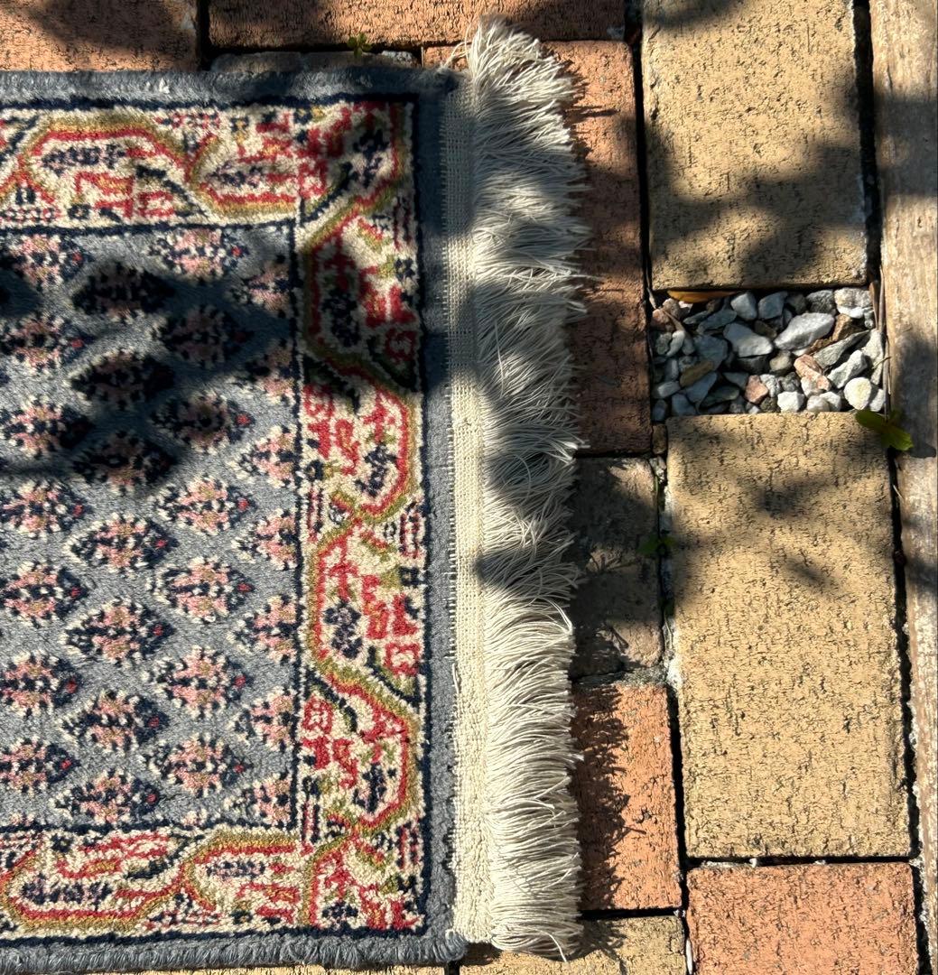 ヴィンテージ ハンドメイド ラグ カーペット マット 証明書付