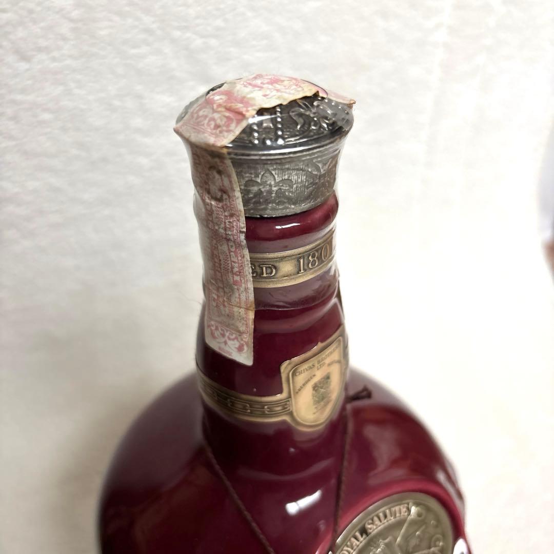 シーバス　ロイヤルサルート21年　陶器ボトル赤 巾着・箱付【古酒】