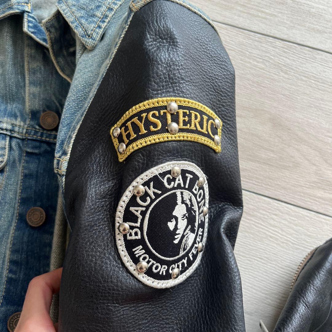 ヒステリックグラマー　レザースリーブGジャン